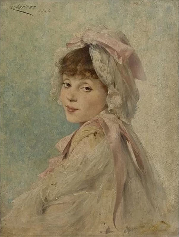Théobald Chartran-61-Ritratto di Gabrielle Réjane da giovane attrice